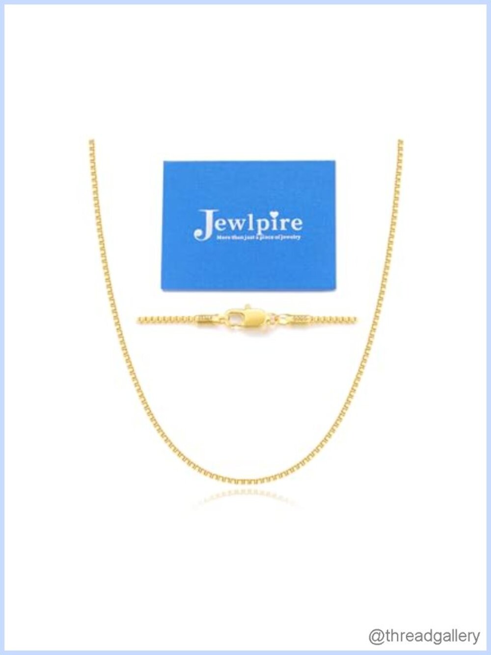 14K Gold Plated 925 Sterling Silver Box Chain Necklace 1.3mm 16"
